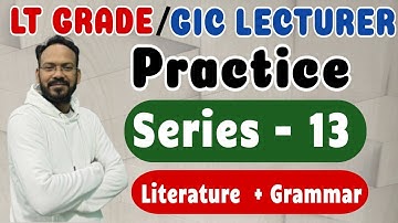 Literature + Grammar | LT GRADE/GIC LECTURER | English Series -13| English Discovery By Bhupesh Sir