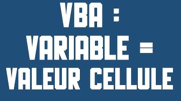 VBA Une variable pour une cellule