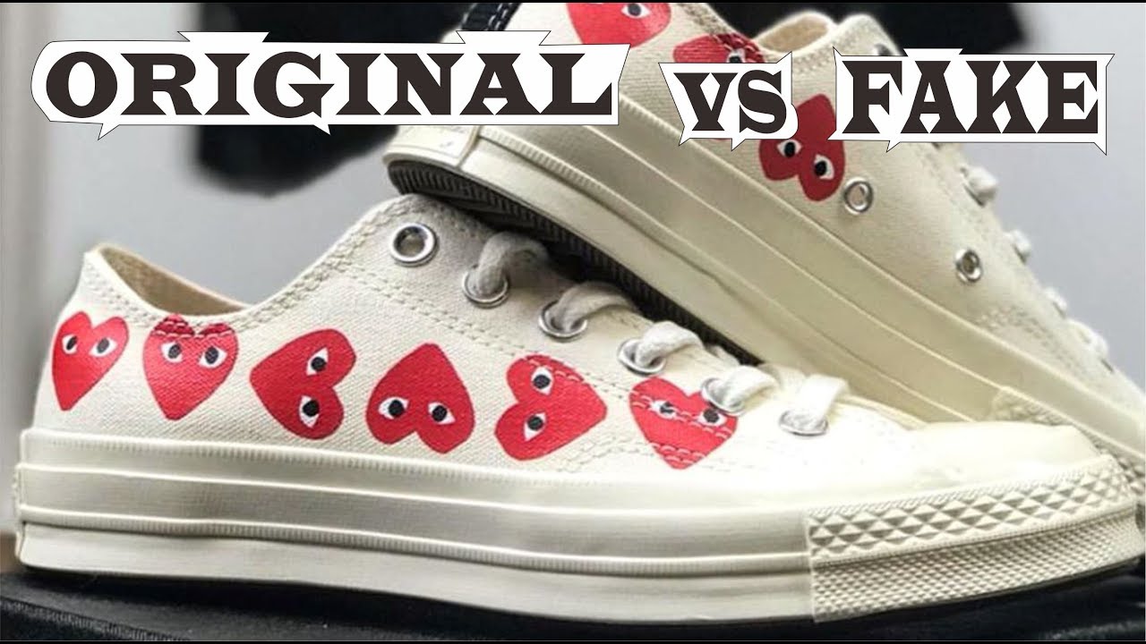 cdg converse low fake vs real