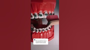 How to brush your teeth with braces #shorts #braces #howto #dentalhygiene