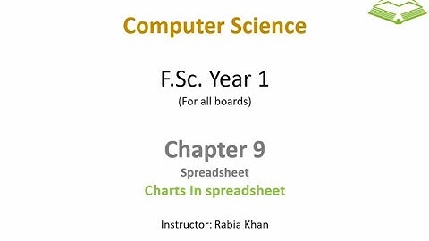 FSc Computer Science Book 1, CH 9, LEC 143: Charts In Spreadsheet