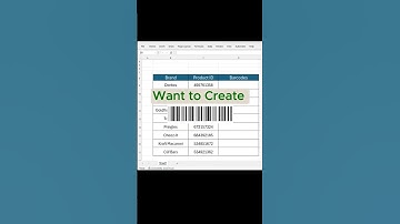 Create Barcode in Excel #excel #computereducation #hacker #exceltips #exceltricks #spreadsheetmagic
