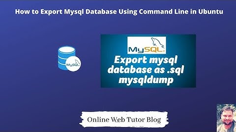 Người dùng mysqldump