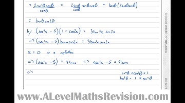 Edexcel A Level Maths, June 2018, Paper 2, Q12 (Trig Identities and Double Angle Formulae)