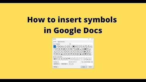 How to insert symbols in Google Docs