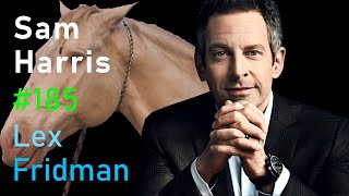 Sam Harris and a horse on The Lex Fridman Podcast