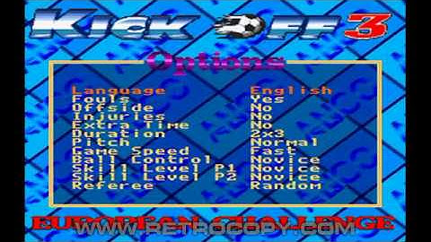 Kick Off 3- European Challenge (Sega Genesis / Mega Drive) Intro