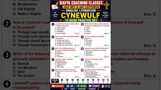 Cynewulf Important MCQs for UGC NET English & GIC Lecturer | Old English Literature Practice Set