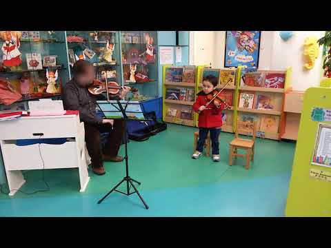 Jonah Ho (age 3) playing the violin