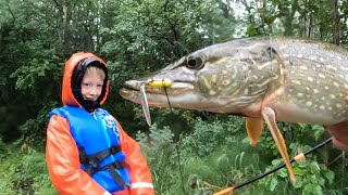 Northern Pike Fishing Catch Clean & Cook in Alaska  these Pike are full of LEECHES!!!