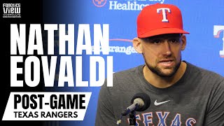 Nathan Eovaldi Reacts to Throwing First Career Complete Game Shutout vs. New York Yankees | TEXAS