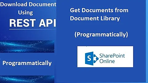 SharePoint Online - Get or Download Document from document library using Rest API(Part 6)