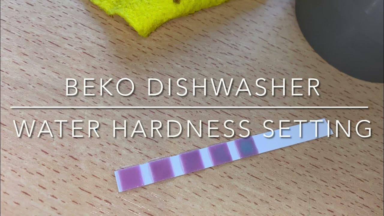 Beko dishwasher water hardness setting YouTube