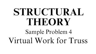 Structural Theory - Sample Problem 4 (Virtual Work for Truss)