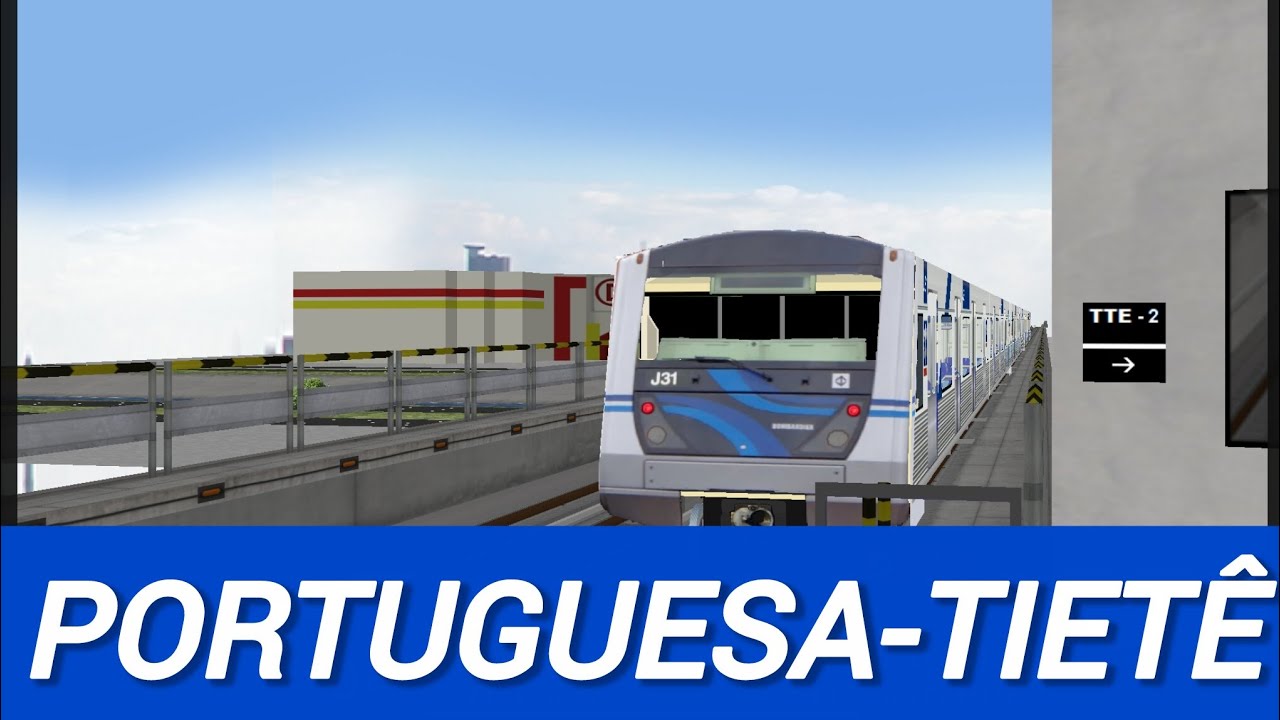 Movimentação de trens na estação portuguesa-tietê 