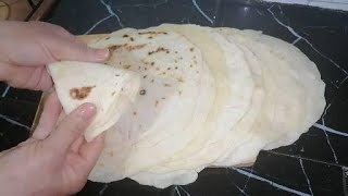 خبز التورتيلا السريع ناجح رطب ولذيذ بطريقة سهلة جدا/pain tortilla