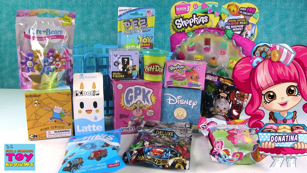 kawaii emoticons Shopkins Big Blue Blind Bag Basket | Disney Play Doh MLP | PSToyReviews