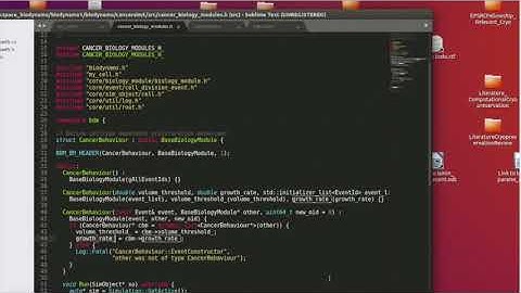 Videotutorial (#5) on BioDynaMo based modelling and simulation of cancer growth