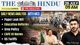 The Hindu News Analysis | 28 July 2026 | PIB Current Affairs + MCQs | UPSC Prelims & Mains