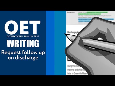 [𝗘𝗡𝗚𝗟𝗜𝗦𝗛] OET Writing : Nursing | Request follow up on Discharge | Letter