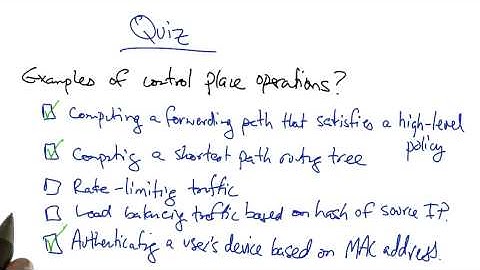 Control Plane Operations - Georgia Tech - Software Defined Networking