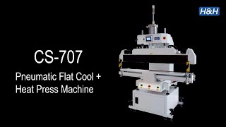H&H Model CS-707 Pneumatic Flat Cool + Heat Press  Machine