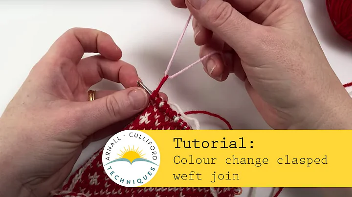 Colour change clasped weft join