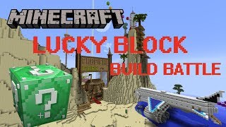 Minecraft: Emerald Lucky Block Build Battle / OUR FIRST VIDEO EVER!