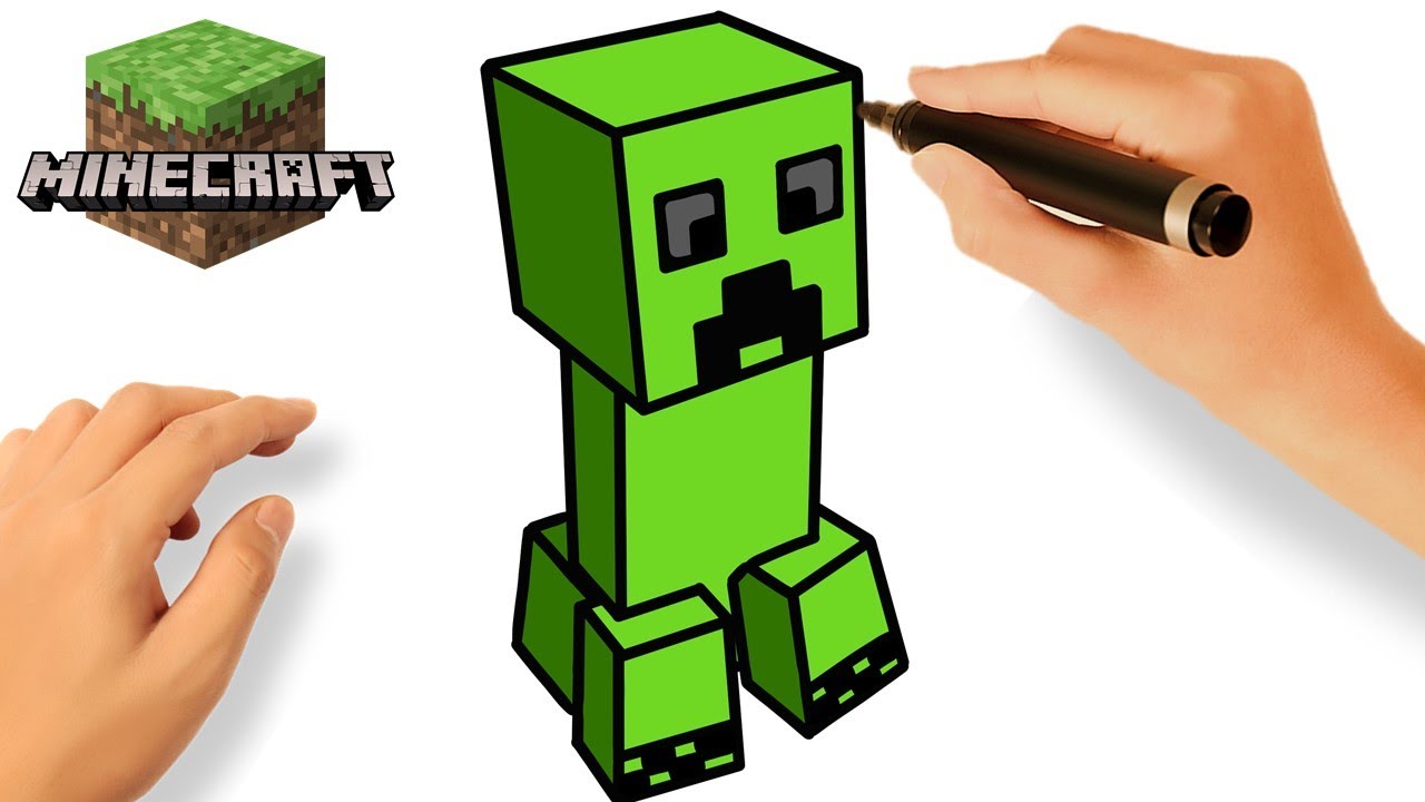 Como Desenhar o Creeper do Minecraft 