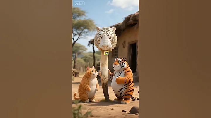 Video 11167991: tiger, fat cat, cut cat