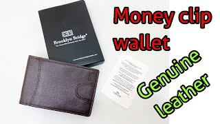 Brooklyn Bridge Real Leather Money Clip Wallet for Men - Slim Front Pocket RFID Blocking Bifold screenshot 3