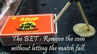 Amazing Trick With Match and Coin