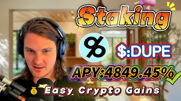 🚀 Real staking test on Solana DUPE — 4849.45% APY, no risk, rewards hit fast!