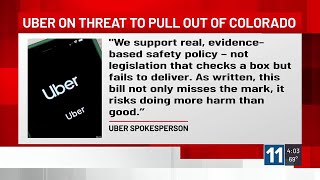 Uber threatening to leave Colorado if rideshare bill passes