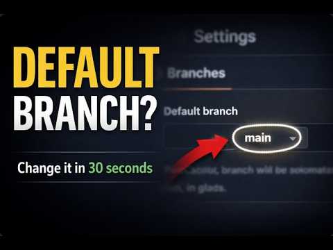 How to set the default branch for my Github project??