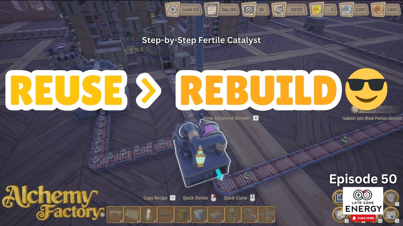 Fertile Catalyst DONE! (Mostly Reused Builds 😎) | Alchemy Factory - YouTube