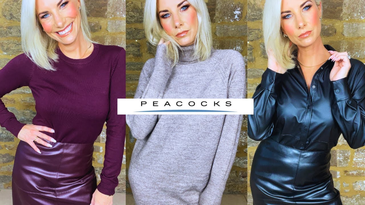 PEACOCKS HAUL NEW ARRIVALS LOUISE REDKNAPP EDIT AUTUMN WINTER FAUX LEATHER  COATS KNITS CO-ORDS TREND 