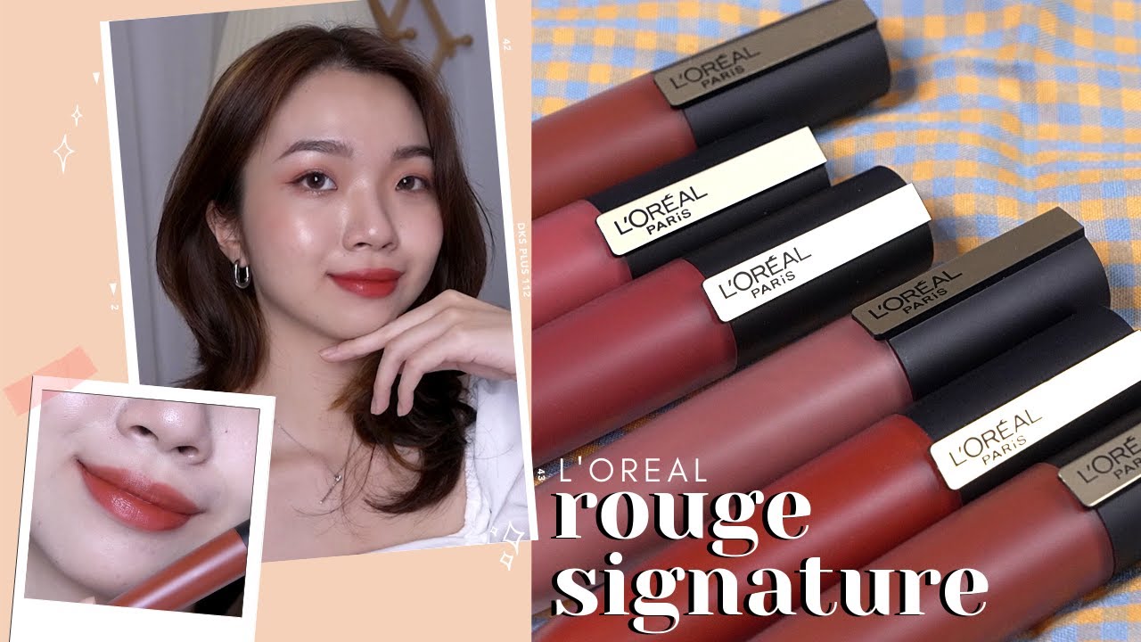 (EngCC) Swatch & Review 6 MÀU SON TÔNG ĐẤT MỚI L'OREAL... - youtube