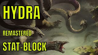 EPIC HYDRA Stat-block for Dungeons & Dragons 5E #4k Deep Scion 5e Stat Block