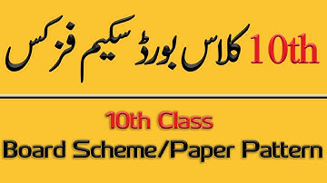 Paper board Scheme paper pattern | 10th Class | Physics