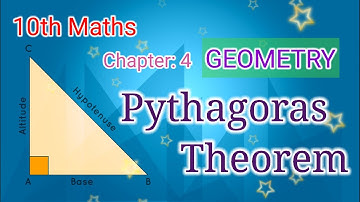 10th maths chapter : 4 Geometry Pythagoras Theorem in English
