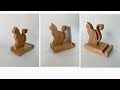 Wooden Cat Phone Stand