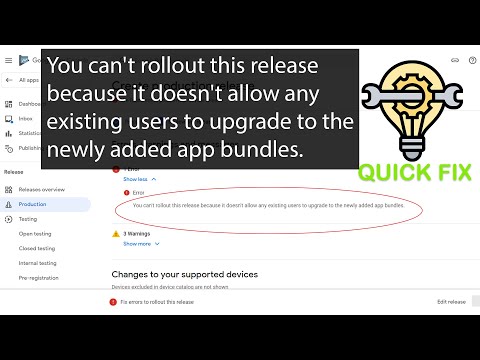 It doesn't allow any existing users to upgrade to the newly added app bundles. | GOOGLE PLAY CONSOLE