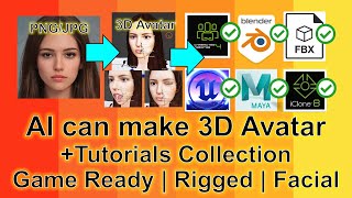 Ai Can Make 3D Avatar Game Ready Rigged Facial Morph Tutorial Collection