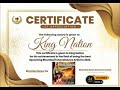 King Nation This Certificate is given to King Nation