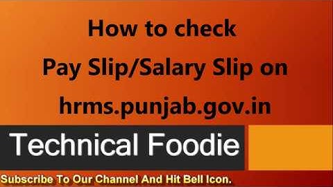 How to check  Pay Slip/Salary Slip on hrms EHRMS
