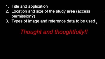 Field Methods in Remote Sensing: Planning and executing a field work 1