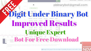 Free Binary.com Bot - Digit Under Binary Bot | Improved Results Binary Bot