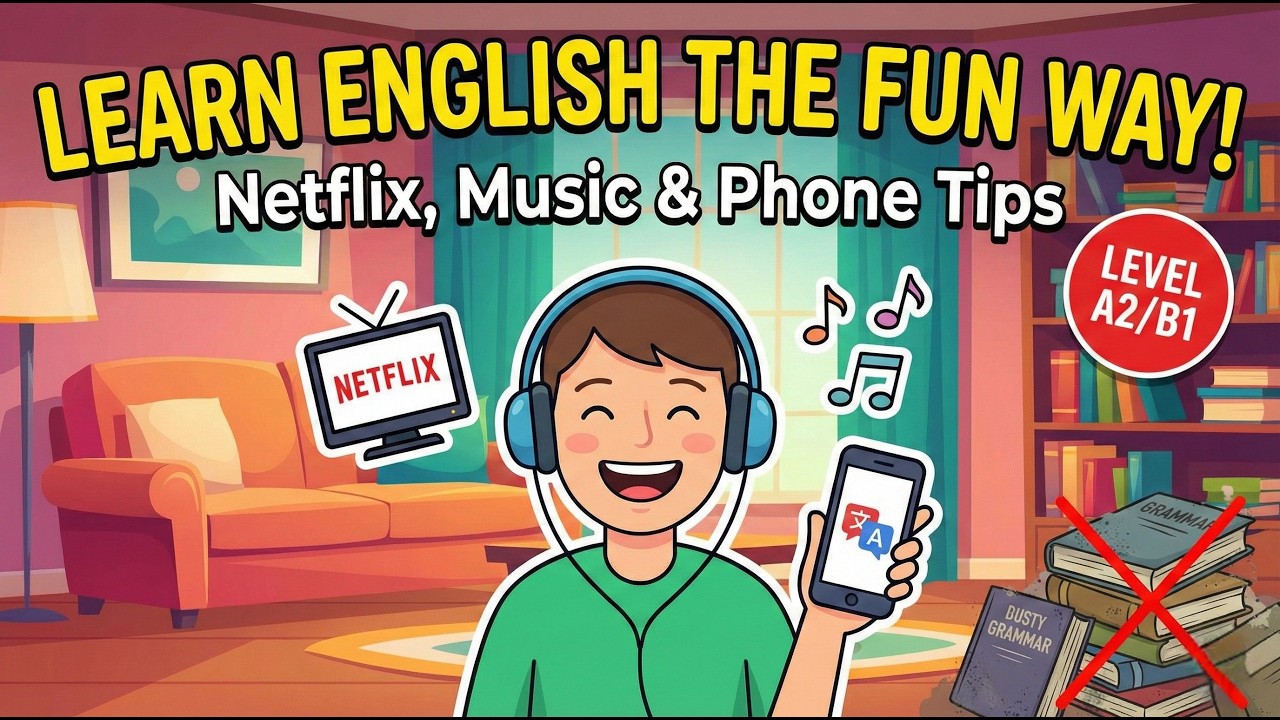 Learn English Podcast: How to Learn with Netflix & Music (Level A2/B1)