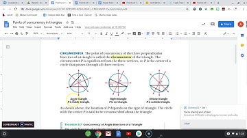 Points of concurrency notes
